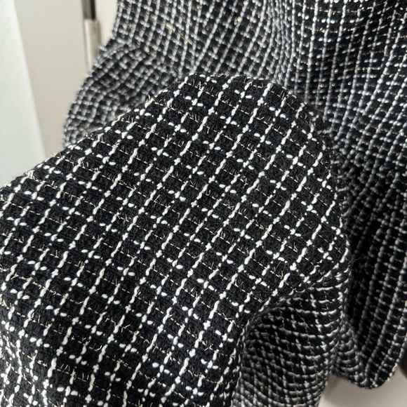 Cider Tweed U-Neckline Solid Mini Tweed Dress in Carbon Size Large NEW - Picture 13 of 15